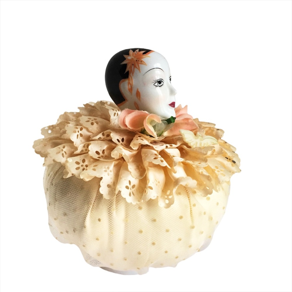 Vintage 1987 MannRotating Musical Porcelain Clown Bust